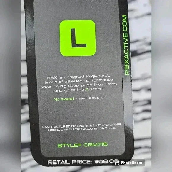 NWT RBX Pro X-Dri Compression Leggings Gray&black men's # CRM716 S or L - Picture 6 of 7